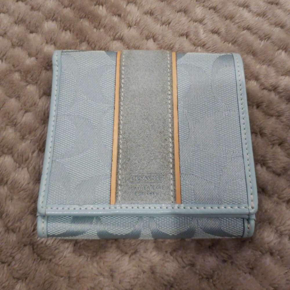 Blue signature C Coach Wallet
